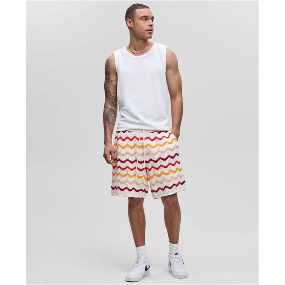 Mode Of One Mens Gradient Zig-Zag Casual Walking Shorts, NWT